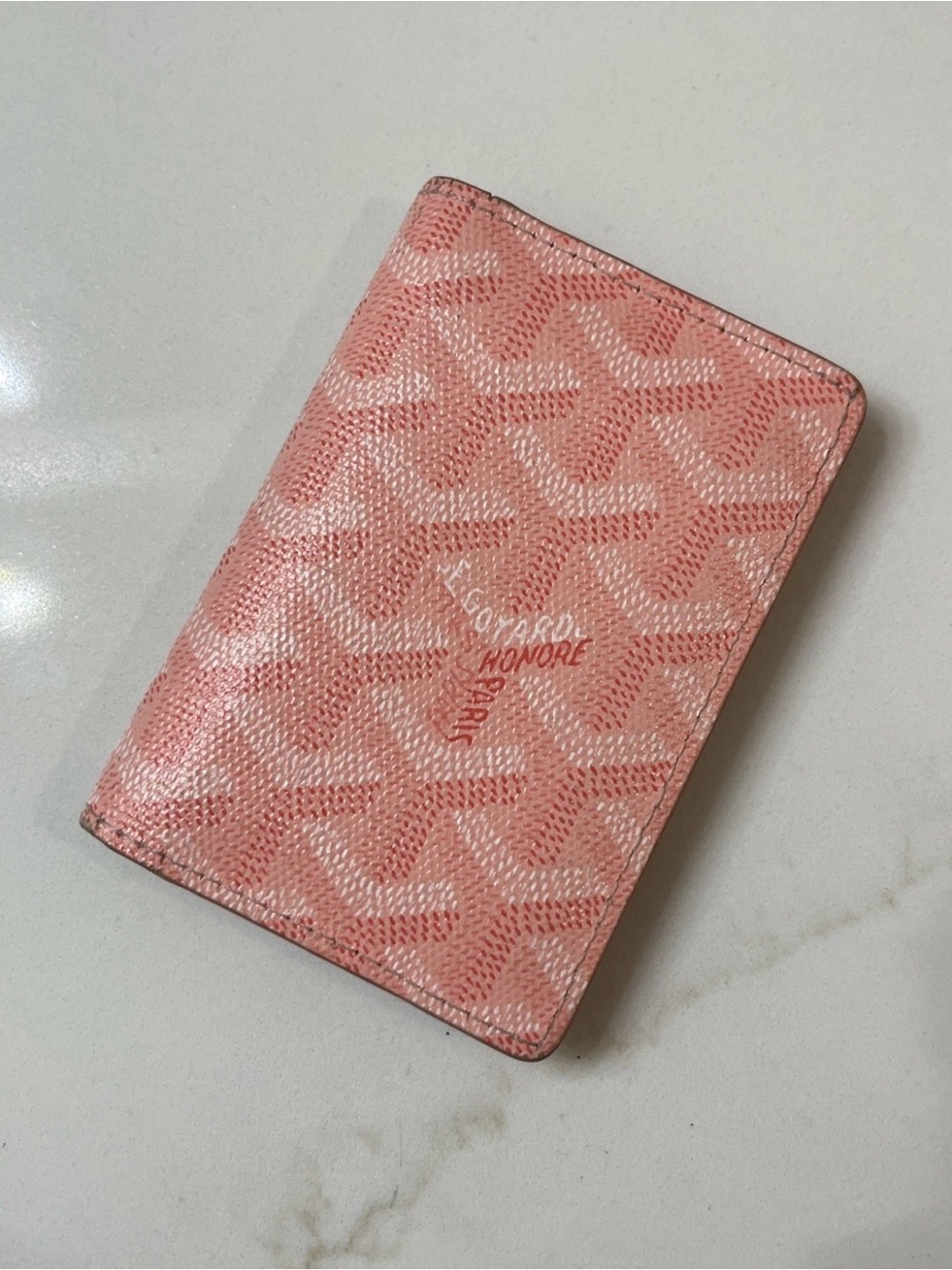 Goyard Bifold Card Holder 9 Slots pink color